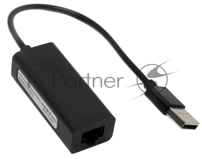 Адаптер USB Ethernet Кабель-адаптер USB2.0 -> RJ45 10/100 Мбит/с, 10см. 5bites UA2-45-02BK