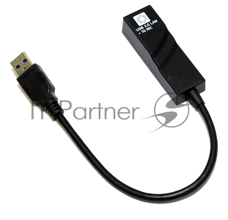 Адаптеры USB Ethernet 5bites Кабель-адаптер 5bites UA3-45-01BK USB3.0 -> RJ45 10/100/1000 Мбит/с, 10см