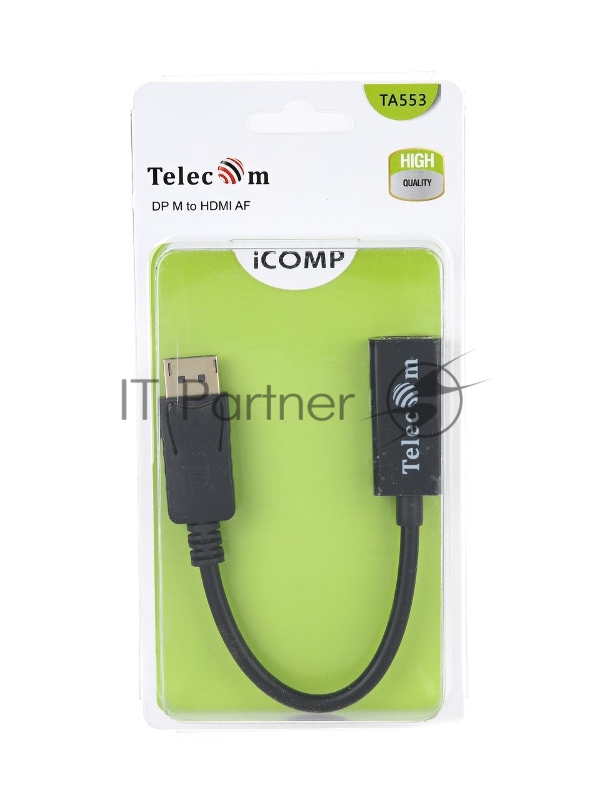 Кабель-переходник DP --> HDMI-F 0.2m , Telecom (TA553)