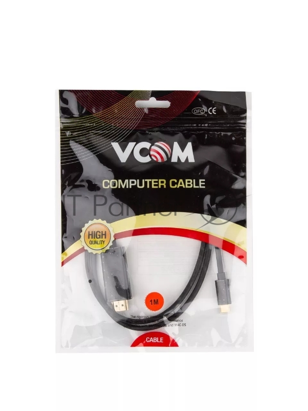 Кабель-адаптер VCOM CU423C-1M USB 3.1 Type-Cm --> HDMI A(m) 3840x2160@30Hz, 1m