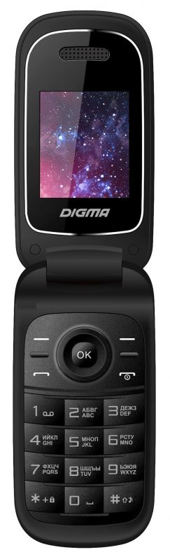 Мобильный телефон Digma Linx A205 2G черный моноблок 2Sim 1.77 128x160 0.08Mpix BT GSM900/1800 micr