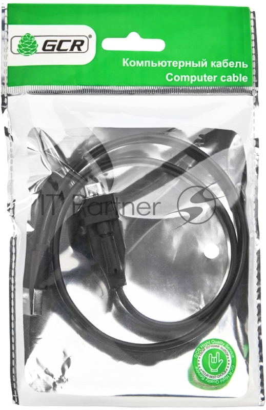 Конвертер-переходник Greenconnect 1.5m плоский, черный, позолоченные коннекторы, 28/26 AWG, USB 2.0 AM / DB9 RS-232 PROF GCR-UOC5M-BCG-1.5m, чипсет PL2303RA