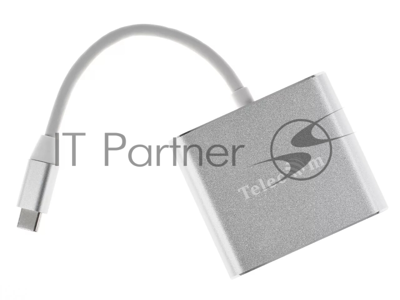 Кабель-концентратор Telecom USB3.1 TypeCm -->HDMI+USB3.0 +PD charging 4K@30Hz <TUC010>