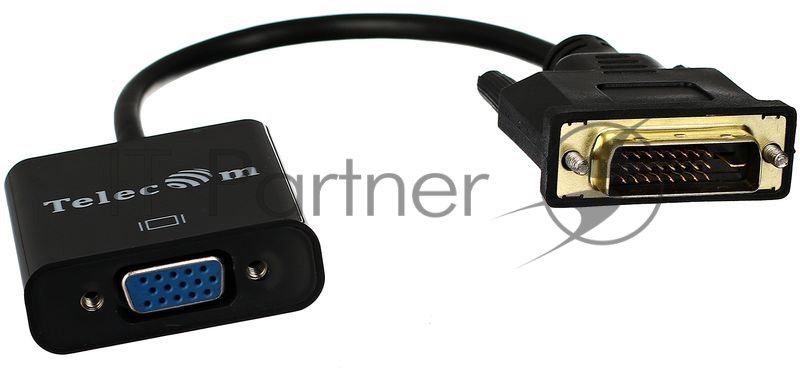 Кабель-переходник VCOM DVI-D 25M ---> VGA 15F Telecom <TA491> Кабель-переходник DVI-D 25M ---> VGA 15F Telecom <TA491>