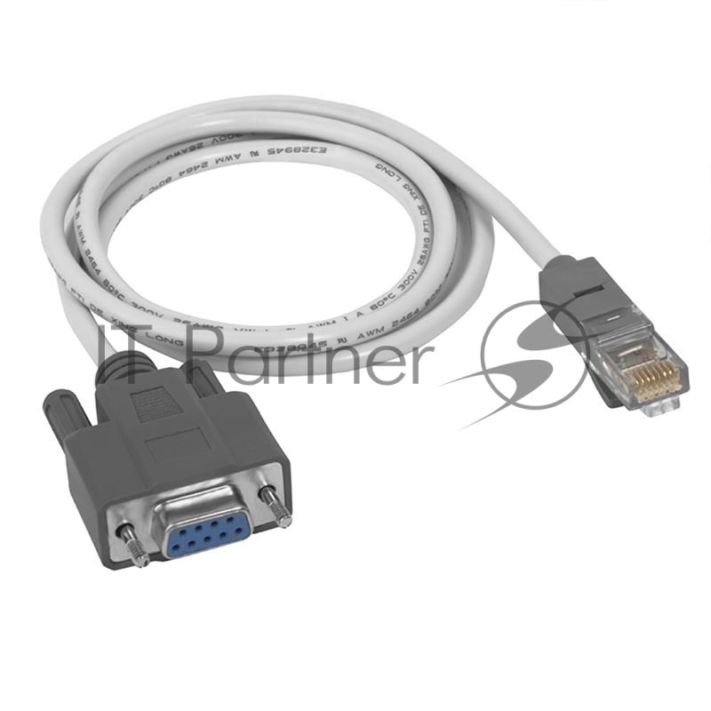Адаптер-переходник Greenconnect 1.0m серый, DB9 RS-232 / RJ45 9F/8P8C, 30AWG, GCR-DB9LNC-1.0m