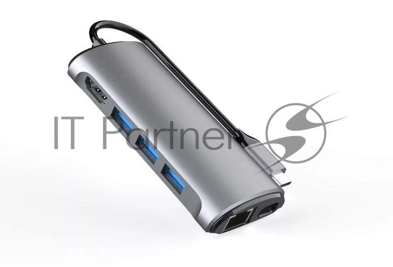 Кабель-адаптер USB3.1 Type-CM-->HDMI 4K*60Hz +3USB3.0+RJ45+TF+SD+PD charging VCOM <CU463>