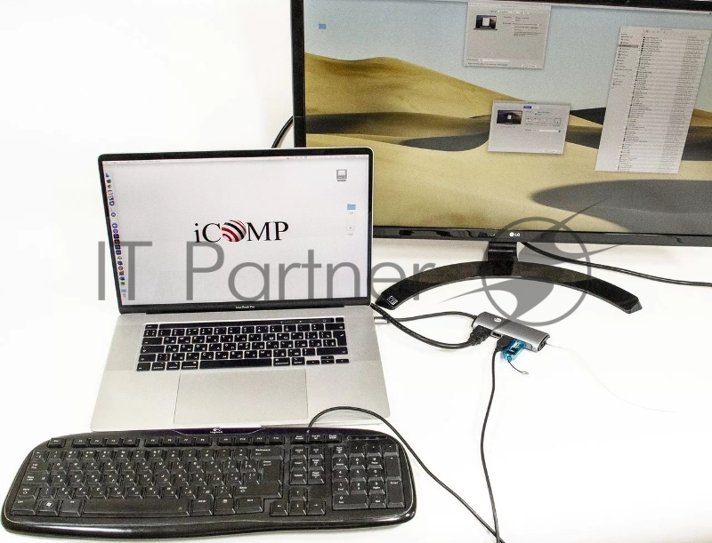 Кабель-адаптер USB3.1 Type-CM-->HDMI 4K*60Hz +3USB3.0+RJ45+TF+SD+PD charging VCOM <CU463>