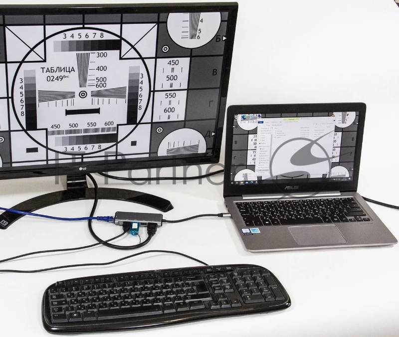 Кабель-адаптер USB3.1 Type-CM-->HDMI 4K*60Hz +3USB3.0+RJ45+TF+SD+PD charging VCOM <CU463>