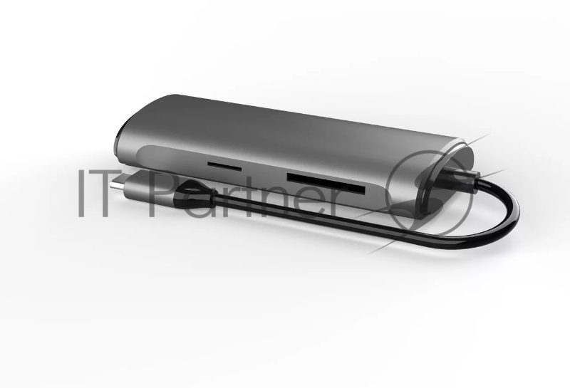 Кабель-адаптер USB3.1 Type-CM-->HDMI 4K*60Hz +3USB3.0+RJ45+TF+SD+PD charging VCOM <CU463>