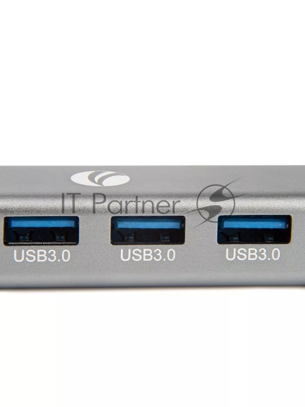 Кабель-концентратор USB 3.1 Type-Cm --> RJ-45+3port USB3.0(f) Aluminum Shell VCOM <DH311A>