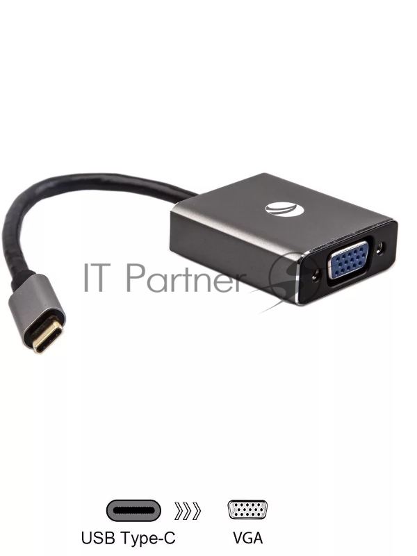 Aдаптер USB 3.1 Type-Cm --> VGA(f) 1080@60Hz, Aluminum Shell, VCOM <CU421T>