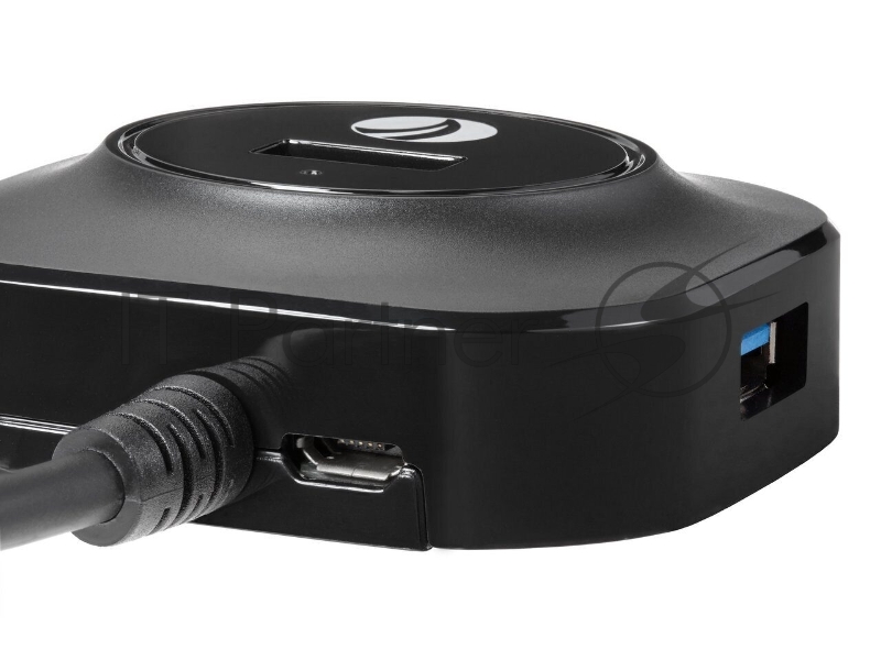 Кабель-концентратор TypeC USB3.1----4 USB3.0 +microUSB 0.3m VCOM (DH307C)