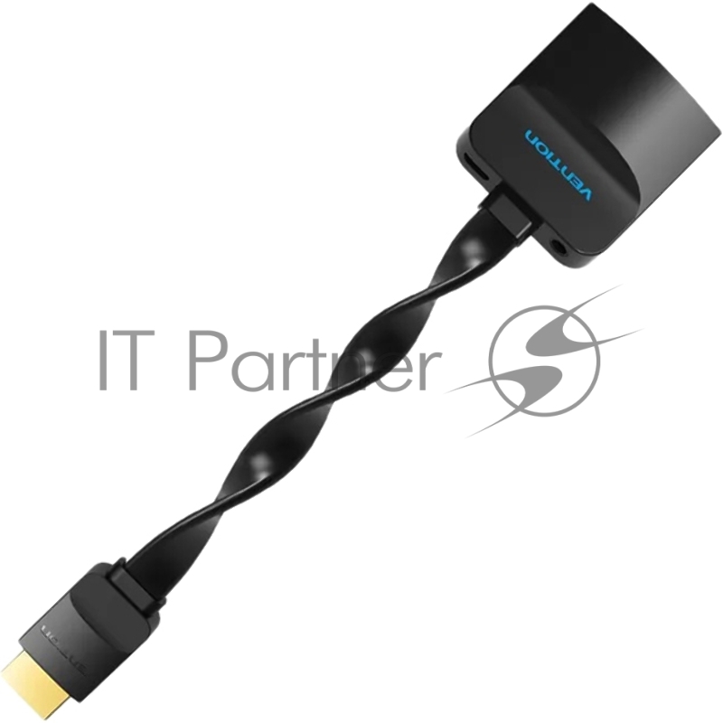 Мультимедиа конвертер Vention HDMI > VGA + аудио, гибкий, плоский