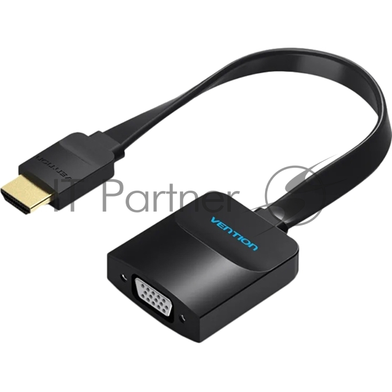 Мультимедиа конвертер Vention HDMI > VGA + аудио, гибкий, плоский