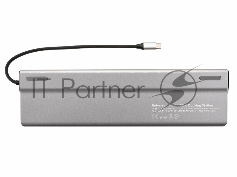 Адаптер VCOM TypeC -->3*USB3.0+2*USB2.0+VGA+RJ45+ Data+PD<CU4703>