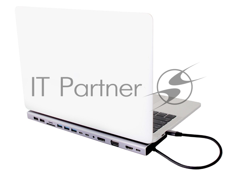 Адаптер VCOM TypeC -->3*USB3.0+2*USB2.0+VGA+RJ45+ Data+PD<CU4703>