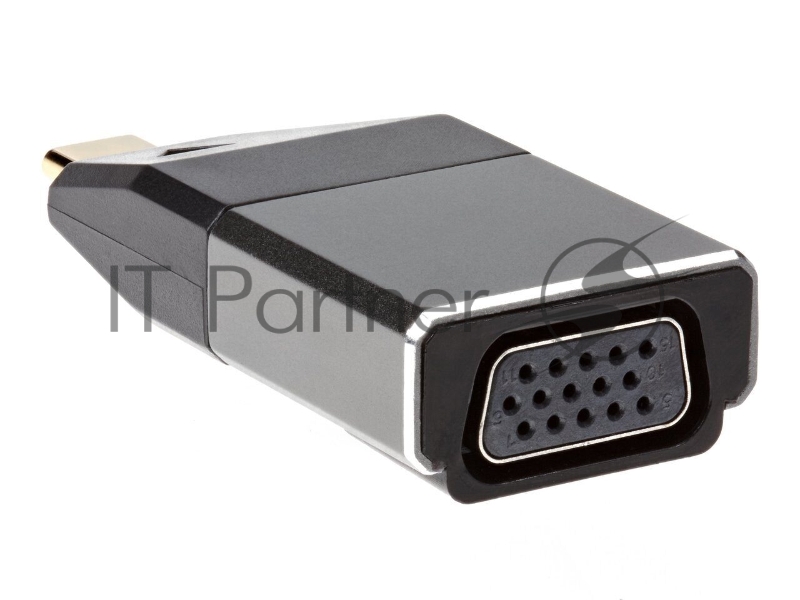 Переходник USB 3.1 Type-C(m) -->VGA(f), Aluminum Shell, Telecom <TA315C>