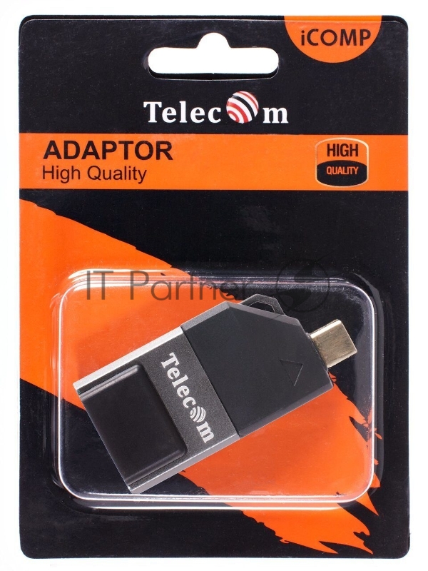 Переходник USB 3.1 Type-C(m) -->VGA(f), Aluminum Shell, Telecom <TA315C>