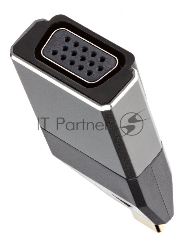Переходник USB 3.1 Type-C(m) -->VGA(f), Aluminum Shell, Telecom <TA315C>