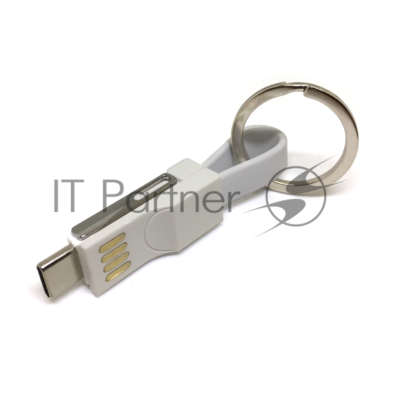 Универсальный брелок-переходник Espada 3в1 Emagn3i1 брелок белый Type C + micro USB + Lightning