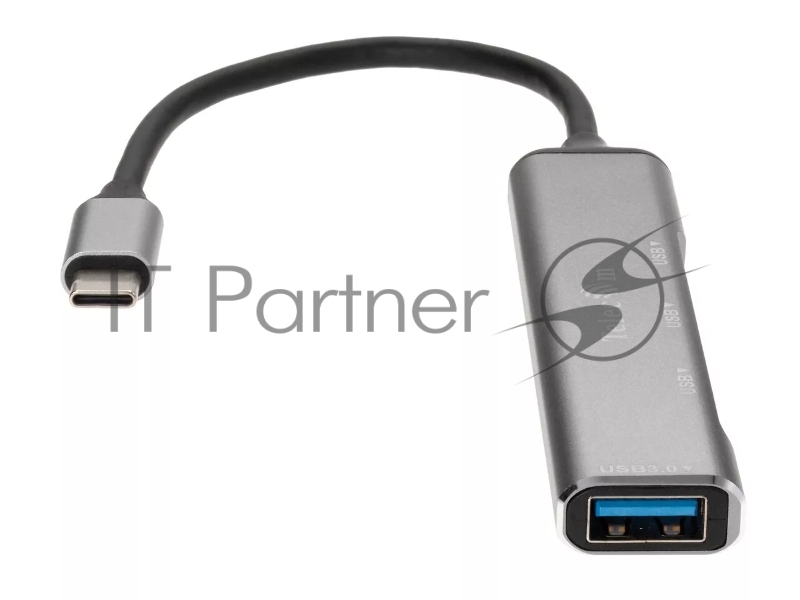 Переходник USB 3.1 Type-C-->USB3.0+3 USB2.0, Aluminum Shell, 0.2м Telecom <TA308C>
