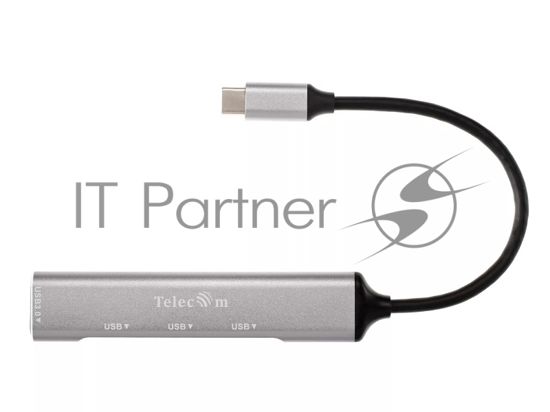 Переходник USB 3.1 Type-C-->USB3.0+3 USB2.0, Aluminum Shell, 0.2м Telecom <TA308C>