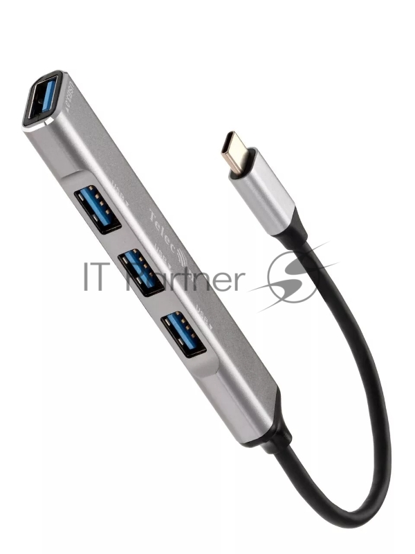 Переходник USB 3.1 Type-C-->USB3.0+3 USB2.0, Aluminum Shell, 0.2м Telecom <TA308C>