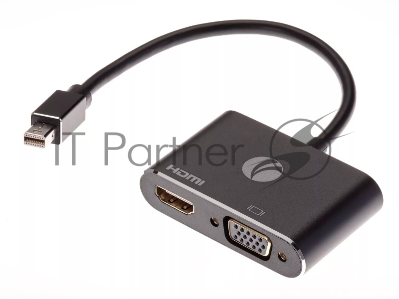 Кабель-переходник miniDisplayPort(M) ---> HDMI(F)+VGA(F)4K@30Hz VCOM Allum shell<CG646M-0.15>