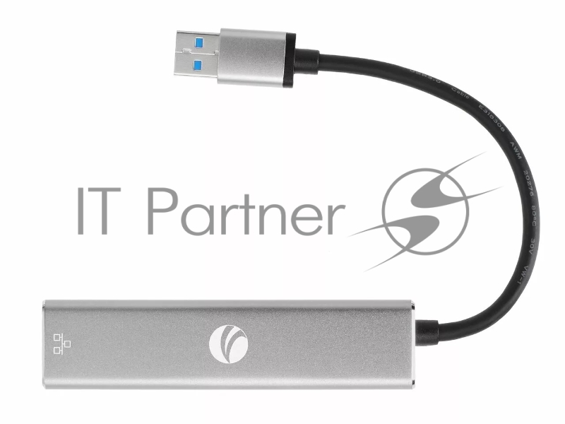 Переходник USB 3.0 -->RJ-45 1000Mbps+3 USB3.0, Aluminum Shell, 0.2м VCOM <DH312A>