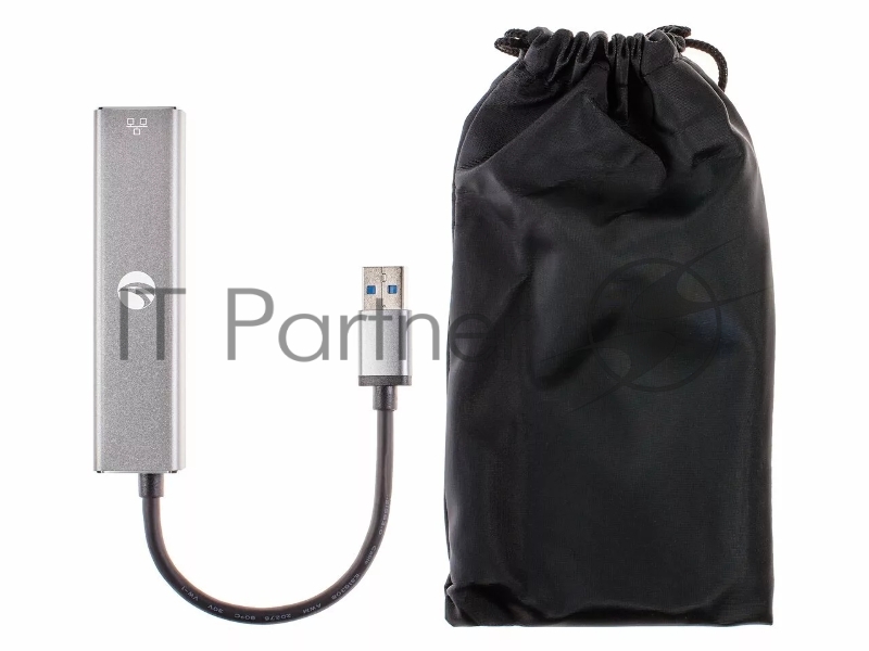 Переходник USB 3.0 -->RJ-45 1000Mbps+3 USB3.0, Aluminum Shell, 0.2м VCOM <DH312A>