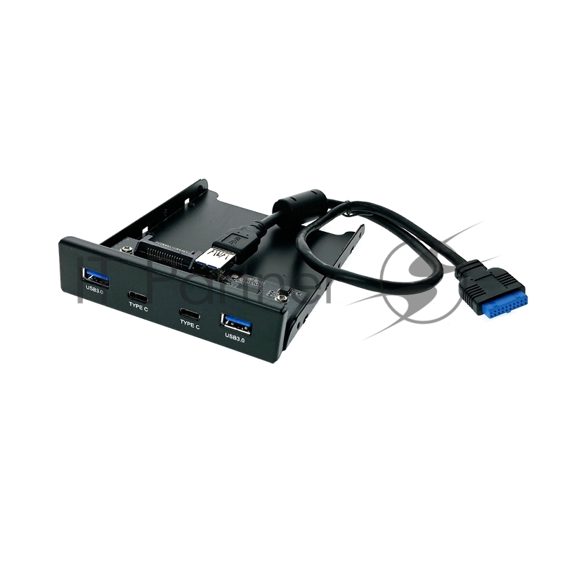 Планка на переднюю панель Espada 2хUSB 3.1 type C и 2хUSB 3.0, EFL5001 (45439) /хаб с внутренних разъемов материнской платы 20PIN/19pin, планка лицевая в отсек FDD 3,5/