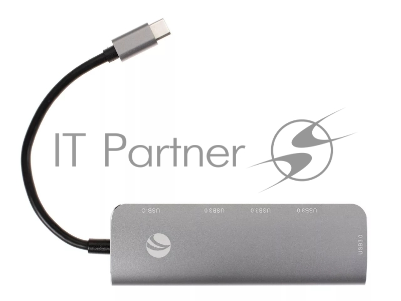 Адаптер концентратор Type-C --> 4 port USB3.0 HUB+PD Alum Shell VCOM <CU4383>