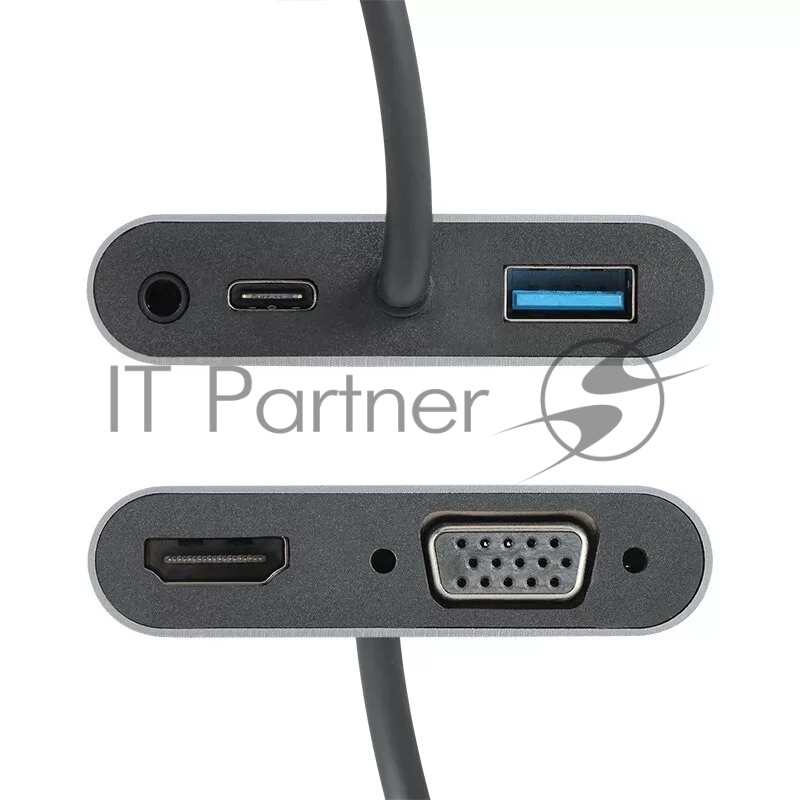 Адаптер USB Type-Cm-->VGA, HDMI 4k*30Hz, USB3.0, PD, Audio,iOpen (Aopen/Qust/VCOM)<ACU4511>