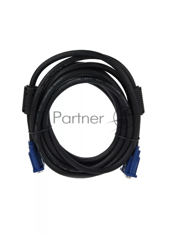 Кабель VCOM VVG6460-5MO Кабель удлинительный Монитор-SVGA card (15M-15F) 5m, 2 фильтра