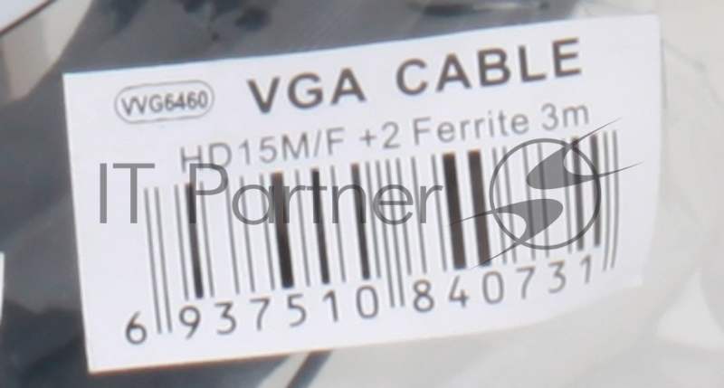 Кабель VCOM VVG6460-3MO Кабель удлинительный Монитор-SVGA card (15M-15F) 3m, 2 фильтра