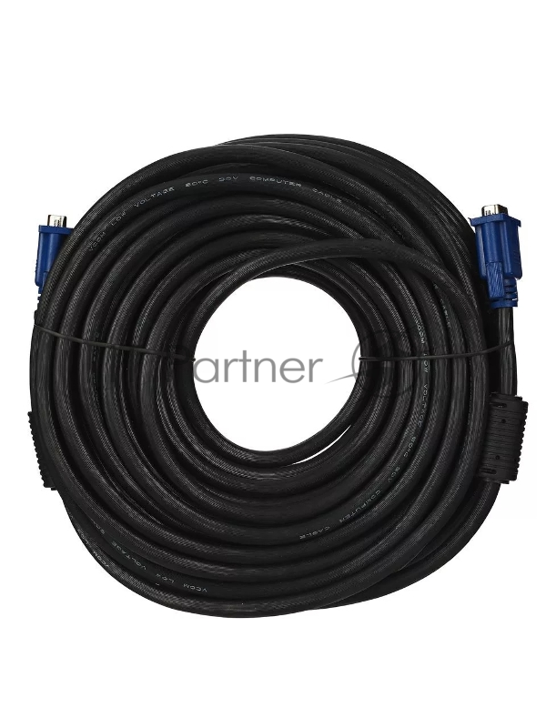 Кабель VCOM VVG6448-20M(C) Кабель монитор-SVGA card (15M-15M) 20м 2 фильтра