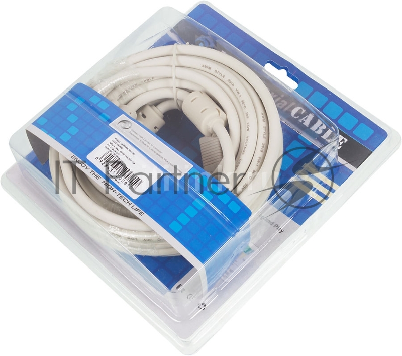 Кабель SVGA Ningbo CAB016S-10m VGA HD15 (m)/VGA HD15 (m) 10м феррит.кольца (CAB016S-10M-BR)