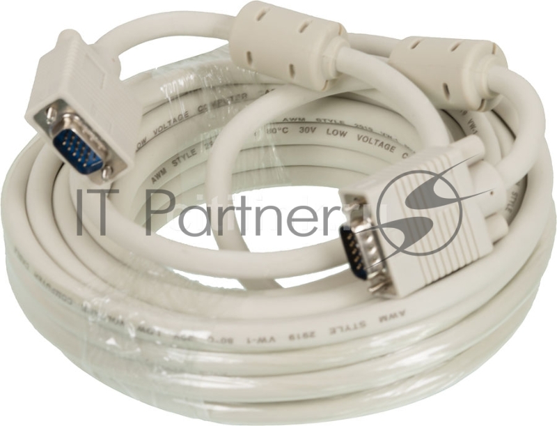 Кабель SVGA Ningbo CAB016S-10m VGA HD15 (m)/VGA HD15 (m) 10м феррит.кольца (CAB016S-10M-BR)