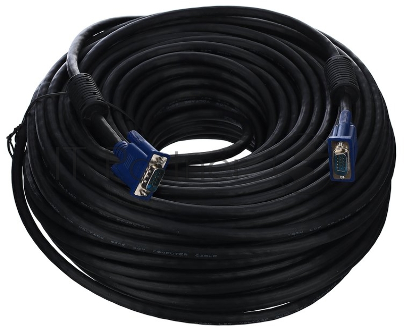 Кабель VCOM VVG6448-50MC Кабель монитор-SVGA card (15M-15M) 50м 2 фильтра