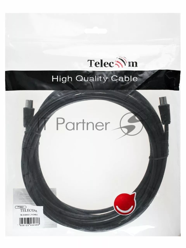 TTV9501-5M Кабель удлинительный антенный 9.5mm, 75Ом,ТВ-М to ТВ-F, 5m, Telecom (TTV9501-5M)