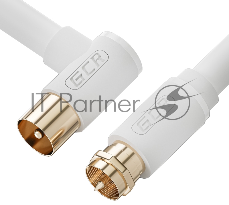 Кабель GCR 2.0m антенный (коаксиальный) Male F81 резьба / TV M угловой, GCR-52340