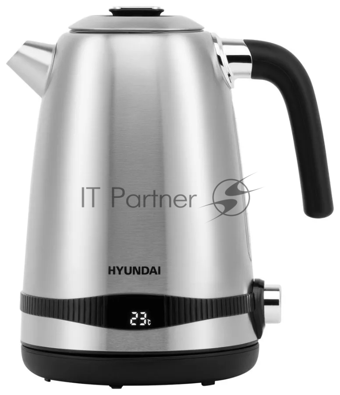 Чайник электрический Hyundai HYK-S4801 1.7л. 2200Вт серебристый/черный (корпус: металл)