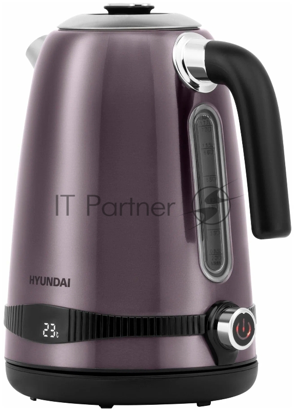 Чайник электрический Hyundai HYK-S4800 1.7л. 2200Вт фиолетовый/черный (корпус: металл)