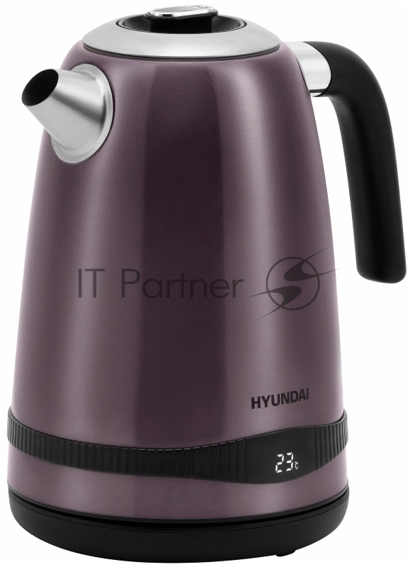 Чайник электрический Hyundai HYK-S4800 1.7л. 2200Вт фиолетовый/черный (корпус: металл)