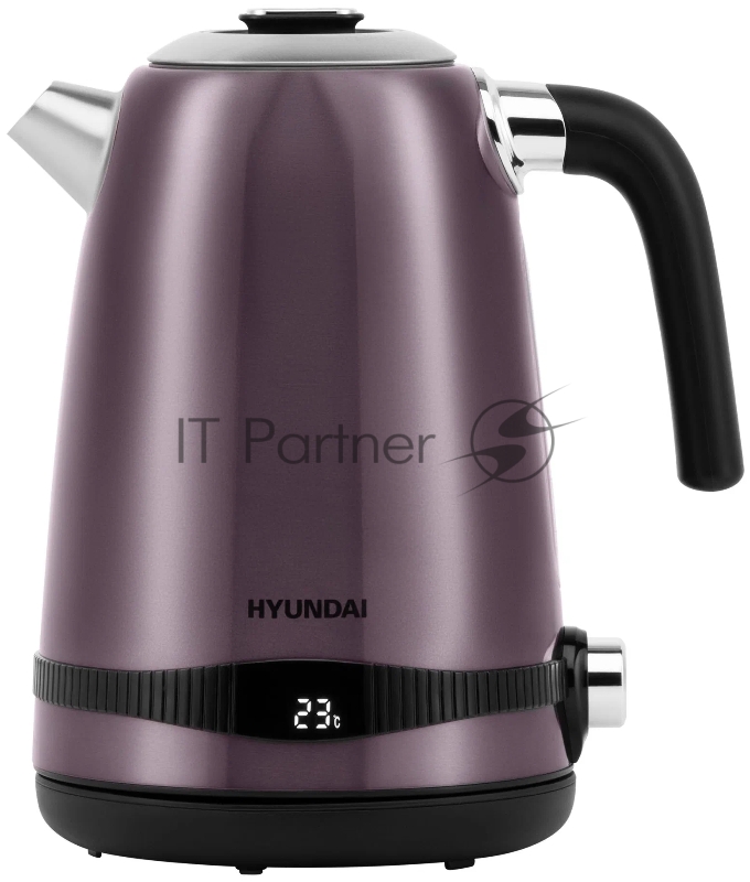 Чайник электрический Hyundai HYK-S4800 1.7л. 2200Вт фиолетовый/черный (корпус: металл)
