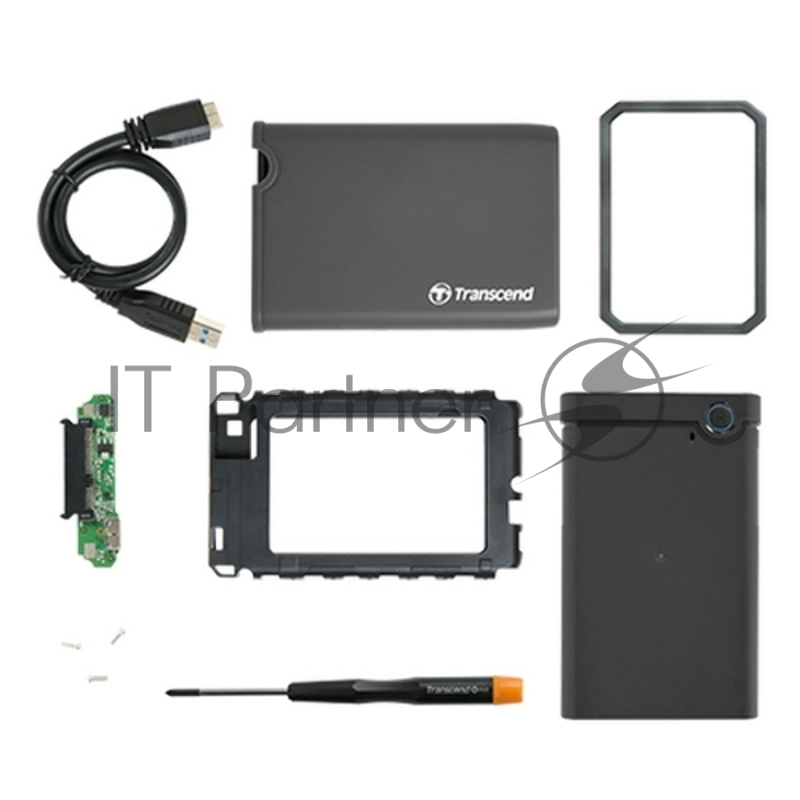 Комплект с корпусом для установки SSD/HDD Transcend StoreJet 25CK3, 2.5, conversion kit , Rubber housing