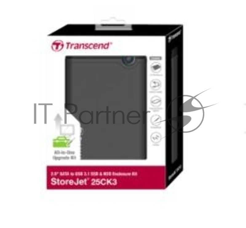 Комплект с корпусом для установки SSD/HDD Transcend StoreJet 25CK3, 2.5, conversion kit , Rubber housing
