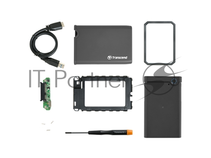 Комплект с корпусом для установки SSD/HDD Transcend StoreJet 25CK3, 2.5, conversion kit , Rubber housing