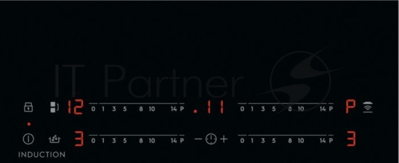 Встраиваемая варочная панель ELECTROLUX Встраиваемая варочная панель ELECTROLUX/ индукционная варочная поверхность, цвет: Черный, индивидуальный слайдер для каждой зоны нагрева, 3-хступенчатая индикация остаточного тепла,акустический сигнал (вкл/выкл