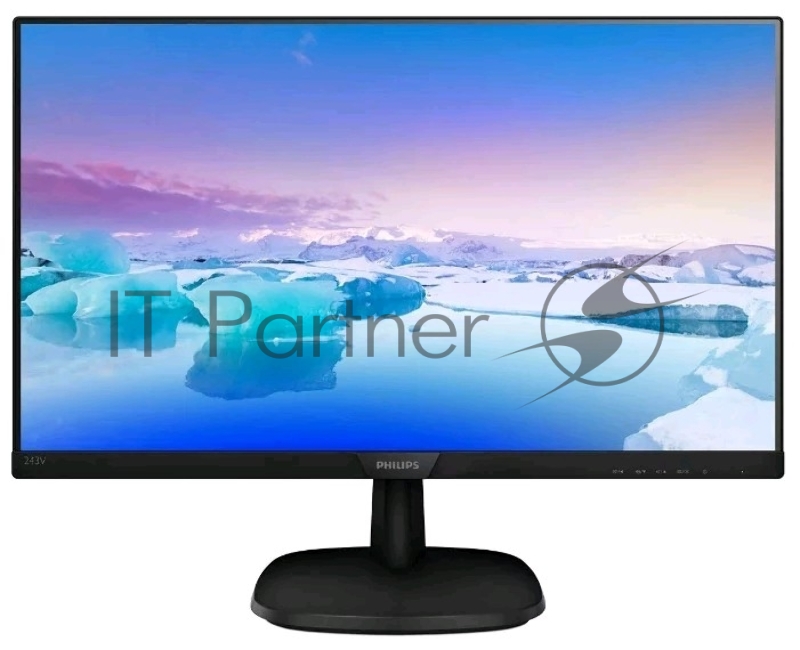 Монитор 23.8 Philips 243V7QDAB (00/01) черный IPS LED 5ms 16:9 DVI HDMI матовая 10000000:1 250cd 178гр/178гр 1920x1080 D-Sub FHD 3.66кг